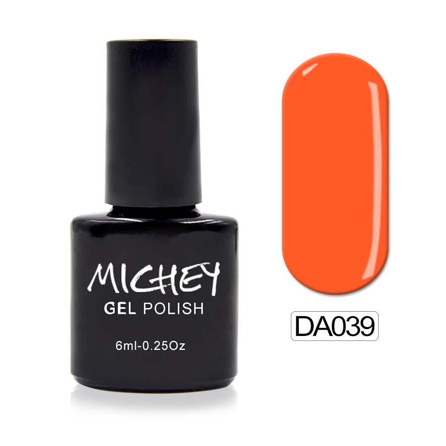 DA039 MICHEY Очаровательный Оранжевый замочить от французский гель УФ лак для ногтей профессиональная живопись vernis Полуперманентная глазурь(25-45 - Цвет: DA039