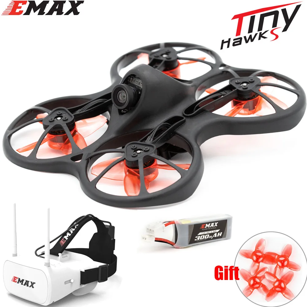 

Emax 2S Tinyhawk S Mini FPV Racing Drone With Camera 0802 15500KV Brushless Motor Support 1/2S Battery 5.8G FPV Glasses RC Plane