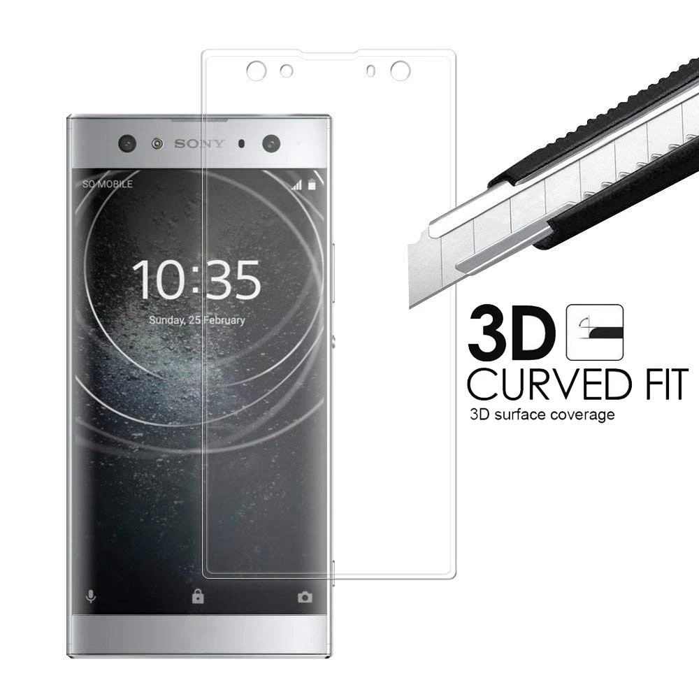 3D изогнутое полноэкранное стекло для Sony Xperia XA2 закаленное ультра Защитное экрана
