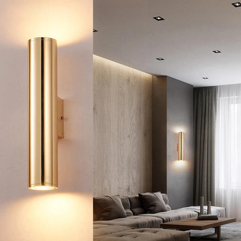 Gold Aluminum Wall Lamps Vintage Industrial Metal Sconce Aisle Loft Light Fixture Bedside Lamp | Лампы и освещение