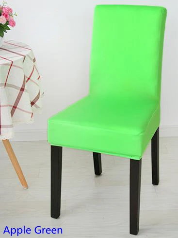 Яблоко зеленый цвет спандекс лайкра крышка стула подходит для квадратный задний