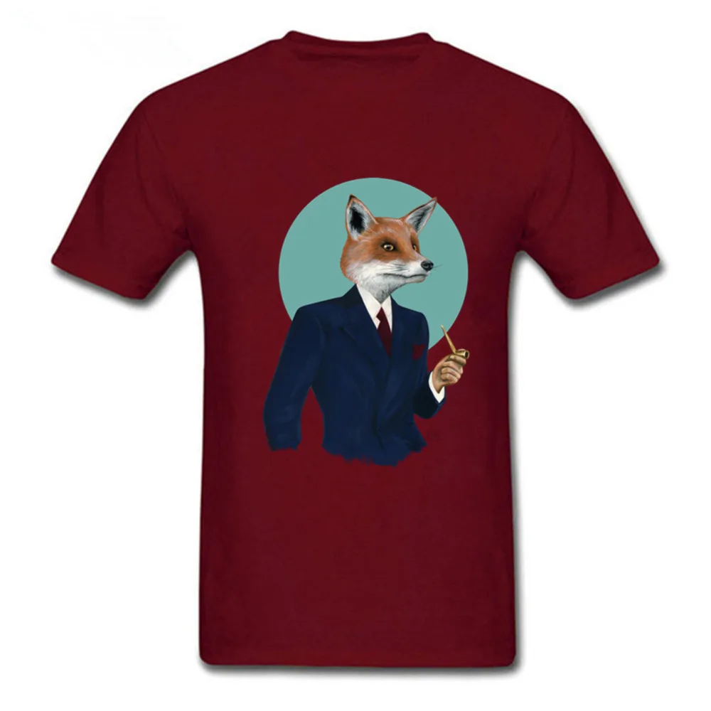 Размера плюс футболка Для Мужчин's мистер Фокс чайник и вырезом лодочкой костюм