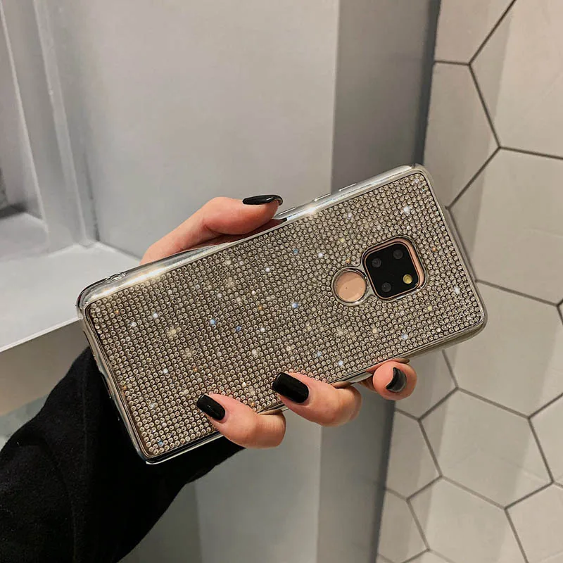 Luxury Diamond Phone Case For Huawei Mate 20 Pro Glitter cases 10 P20 Nova 2S Plating TPU Soft Cover Back |