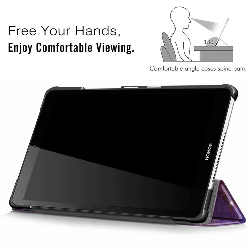 Цветной чехол из искусственной кожи для huawei MediaPad M5 Lite 8,0 JDN2-AL00/W09 планшет Funda чехол для huawei Honor Pad T5 8,0 дюймов+ подарки