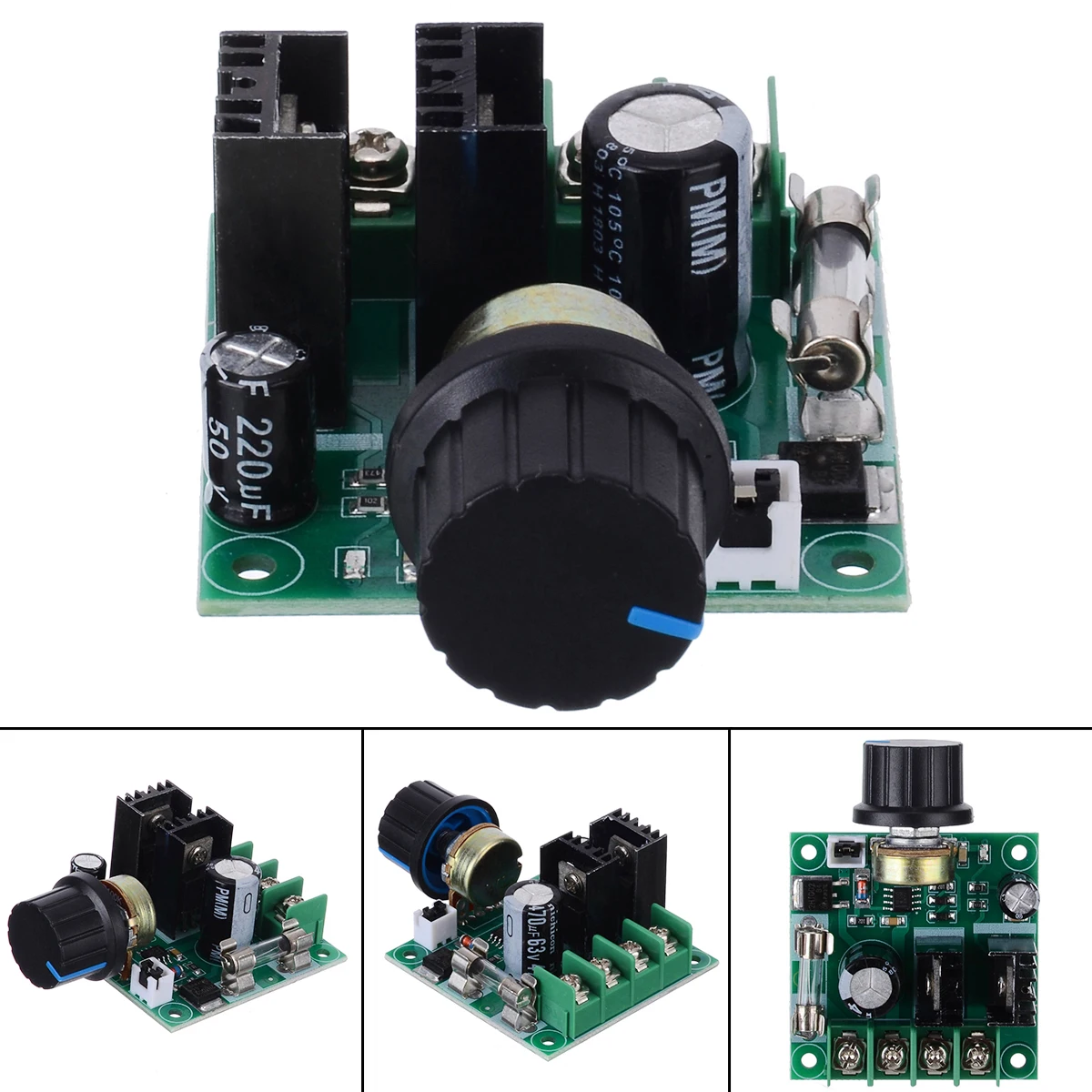 Контроллер скорости двигателя постоянного тока 12 V-40 V Скорость Controller10A ШИМ контроллер скорости двигателя постоянного тока диммер Напряжение регулятор с ручкой