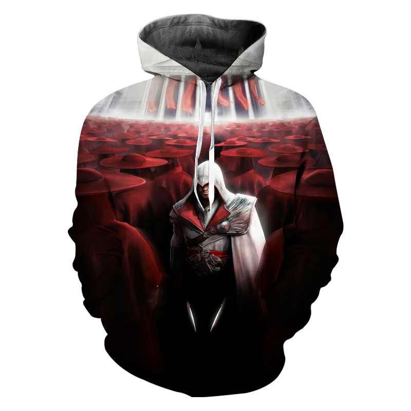Толстовки с 3D принтом Одежда Assassins Creed Толстовка мужская игра Новинка уличная