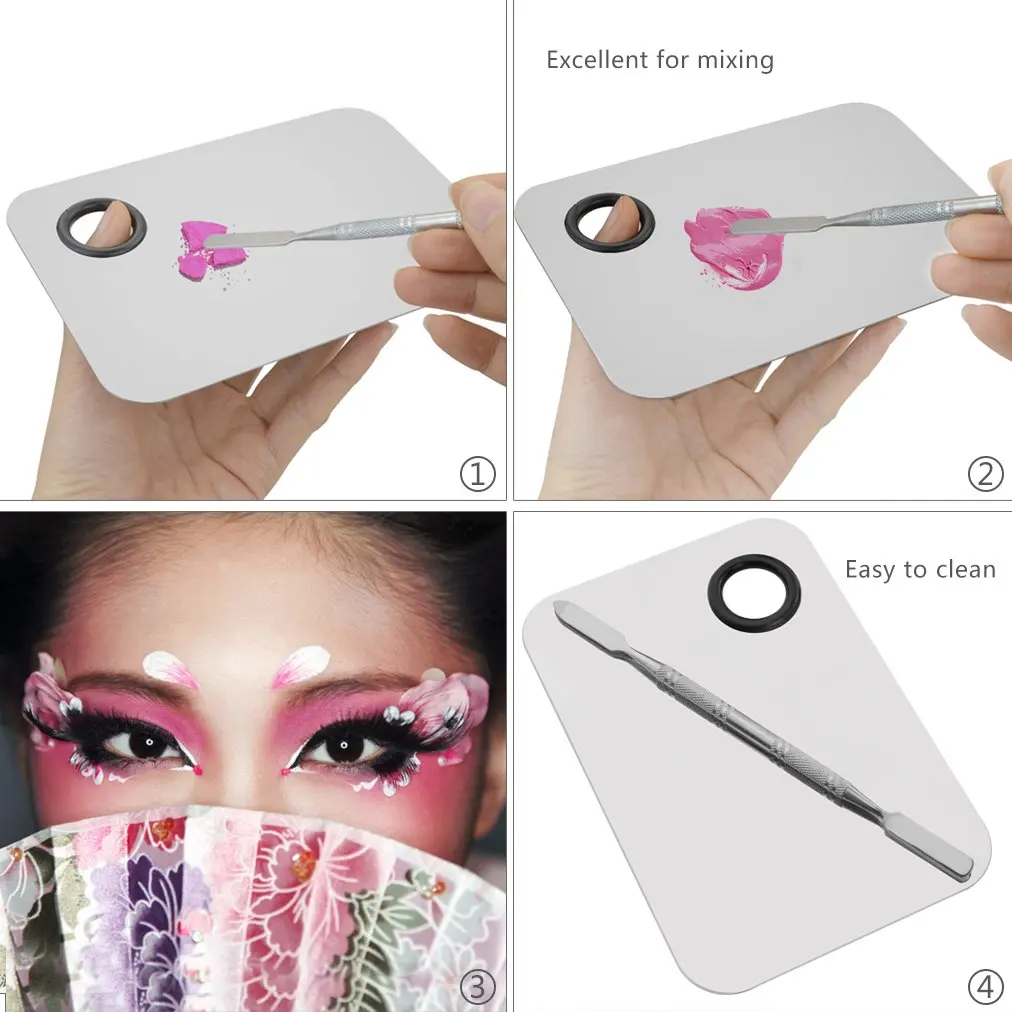 AMSIC профессиональная косметическая палитра из нержавеющей стали для макияжа