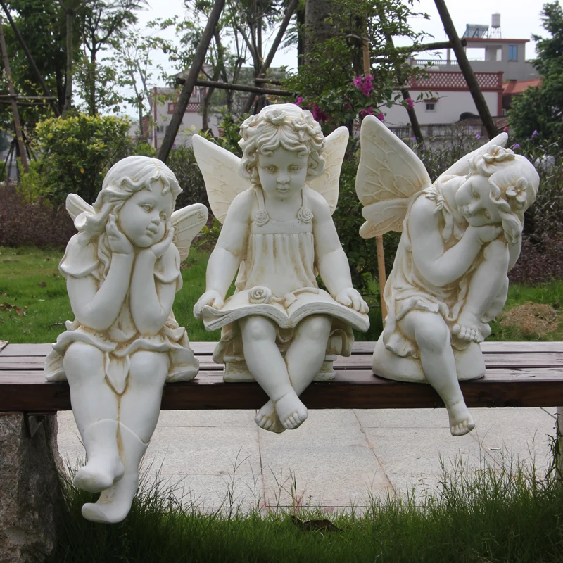 Скульптура мебель для сада кампус чтения ангела и поделки Креативные украшения