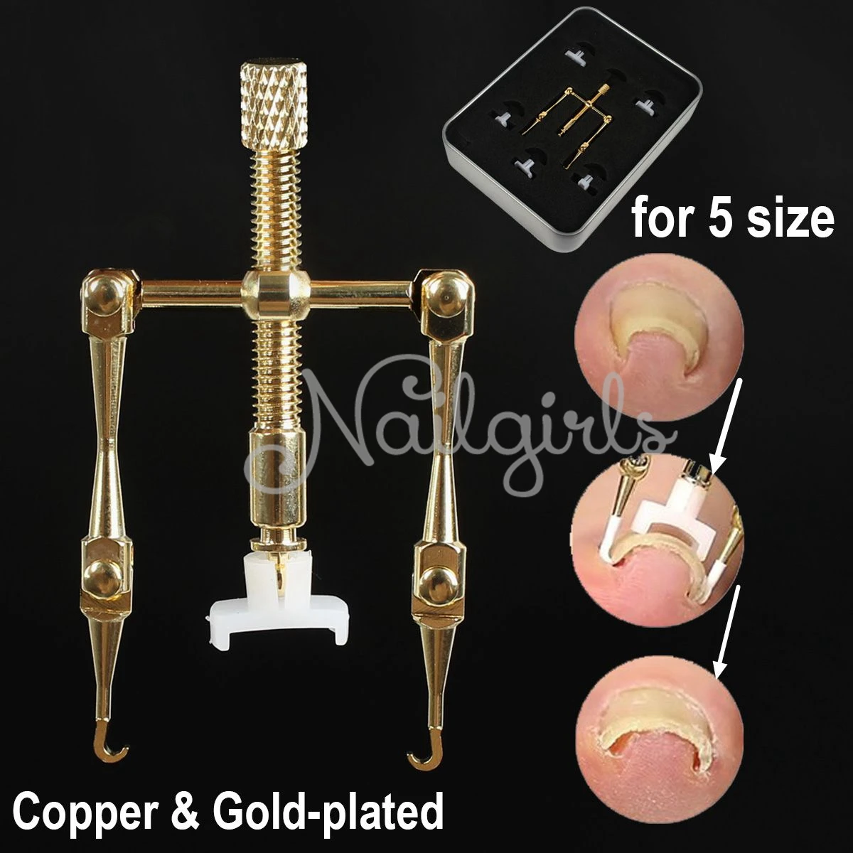 Инструмент для коррекции вросших ногтей и педикюра 100% медь|toe tools|nail correctionpedicure tools