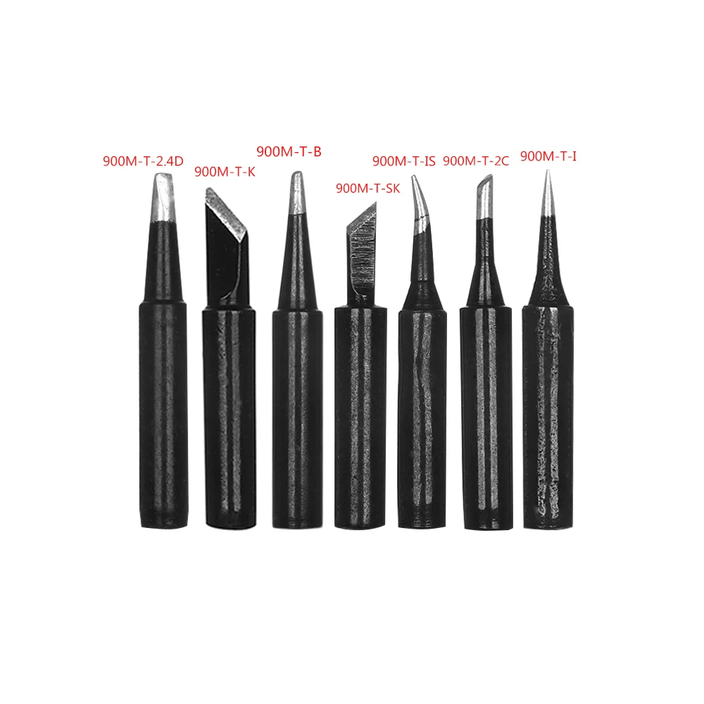 7Pcs D 14 шт./лот JY черный бессвинцовый паяльник наконечники 900M-T-K для Hakko 936 fx888/888D SAIKE 909D/852 CXG 936d высокое качество - Цвет: 7Pcs D