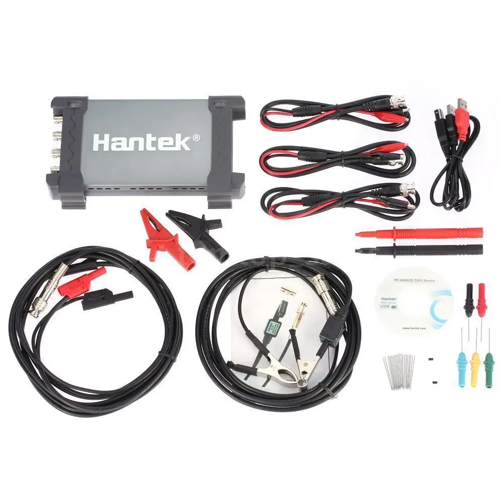 Hantek 6254BE Digital Storage Oscilloscope USB PC Osciloscopio 4 Channels 250Mhz Bandwidth Automotive Oscilloscopes