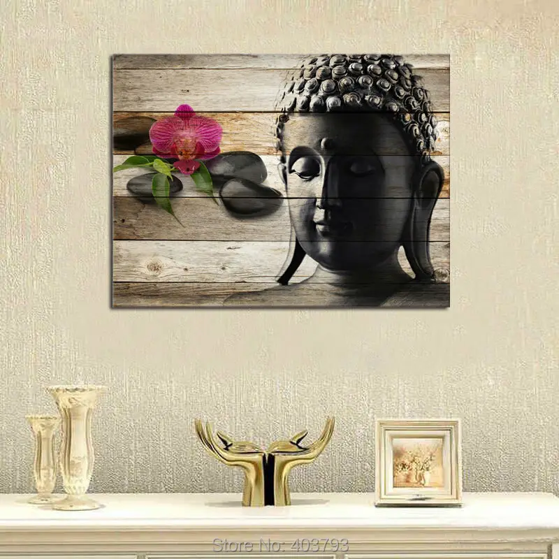 Будда холст стены искусства хорошо разработанный двойной экспозиции