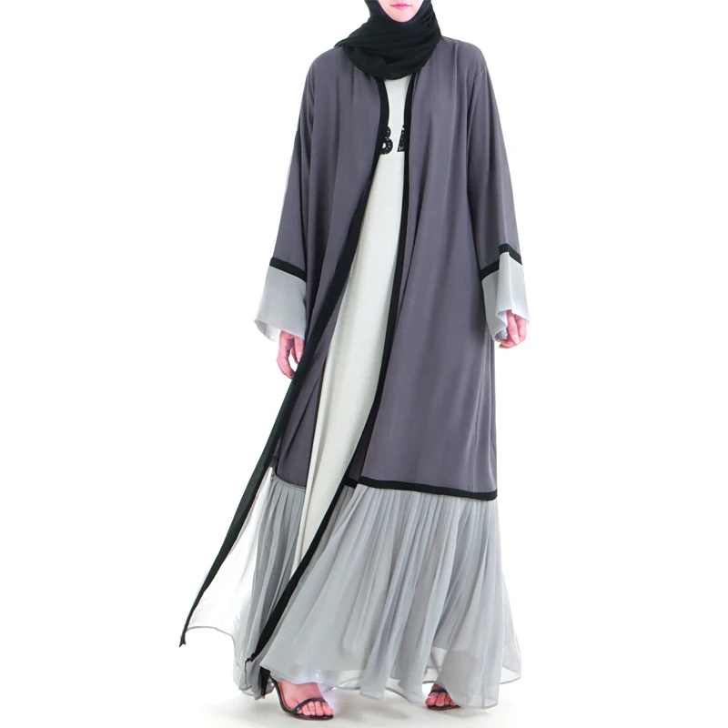 Женский кардиган Abaya длинное мусульманское платье кимоно туника|Мусульманская