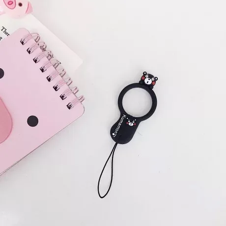 Кольцо на палец для телефона, ремешки, каваи, силиконовые ремешки, USB держатель для ключей, веревка для мобильного телефона, мини-ремешок - Цвет: 002