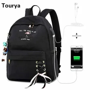 Рюкзак женский с защитой от кражи и USB-портом для наушников