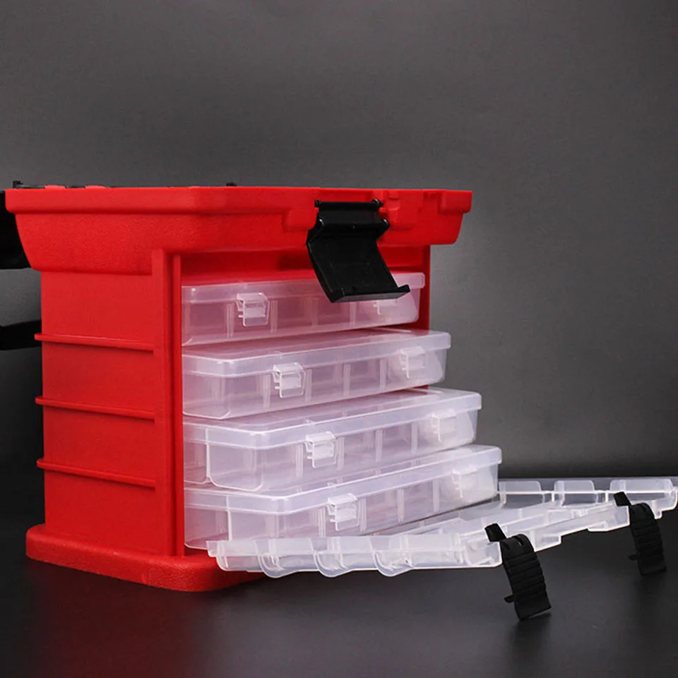 WALK FISH High Quality Portable Outdoor Plastic 5-layer Large Fishing Gear Storage Box Large Capacity Box Carp Fishing Tools