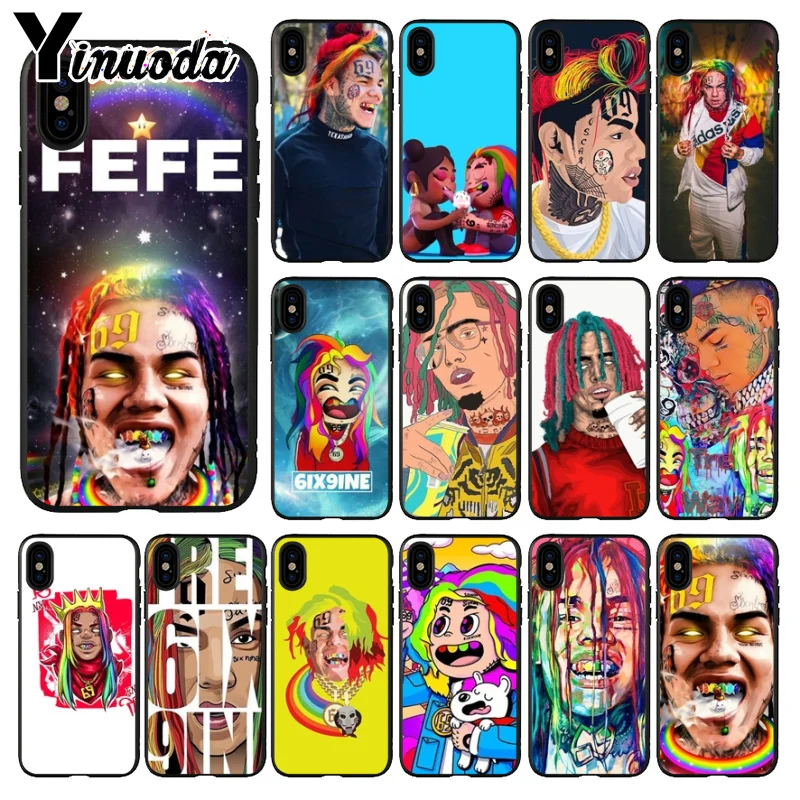 Чехол для мобильных телефонов Yinuoda для Apple iPhone 8 7 6 6S Plus X XS MAX 5 5S SE XR с изображением хип-хоп рэпера Текаши 69 6ix9ine.