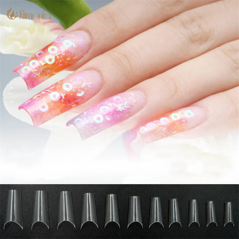 500 шт. накладные ногти для французского маникюра|fake nails art tips|nail tipsnail tips |