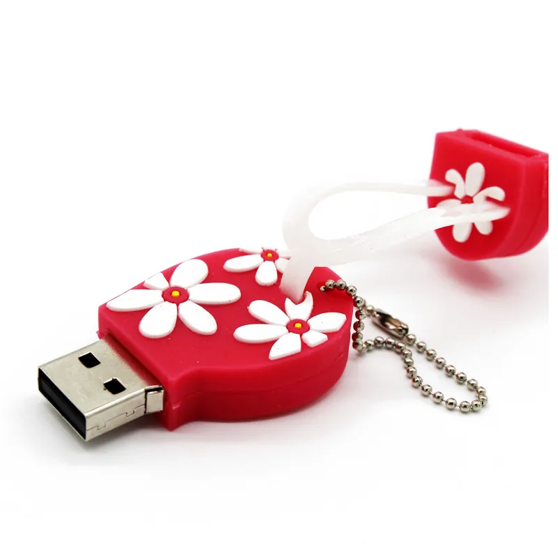 STmagic/5 цветов Красивые летние шлепанцы с цветочным принтом Флеш накопитель USB 4 ГБ 8