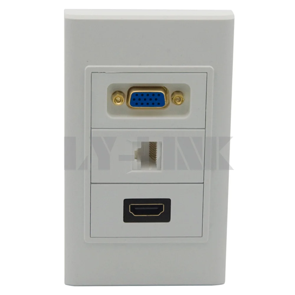 HDMI + VGA RJ45 Женский настенной пластины | Электроника