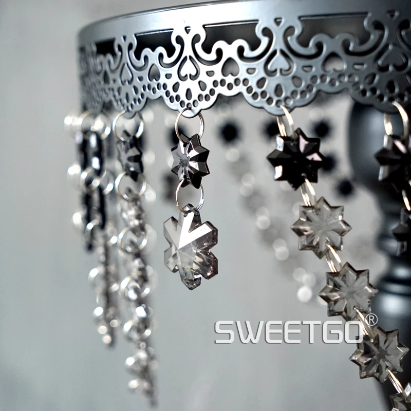 Черная Хрустальная подставка для торта SWEETGO инструменты демонстрации из помадки