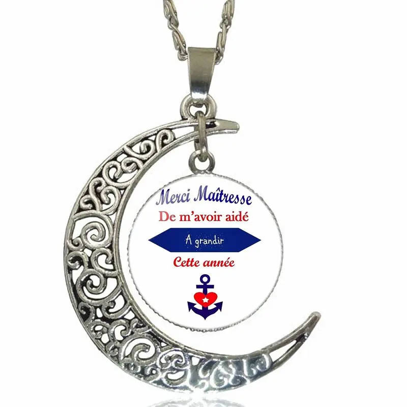 Merci Maitresse модное ювелирное винтажное ожерелье из стекла с полумесяцем для женщин
