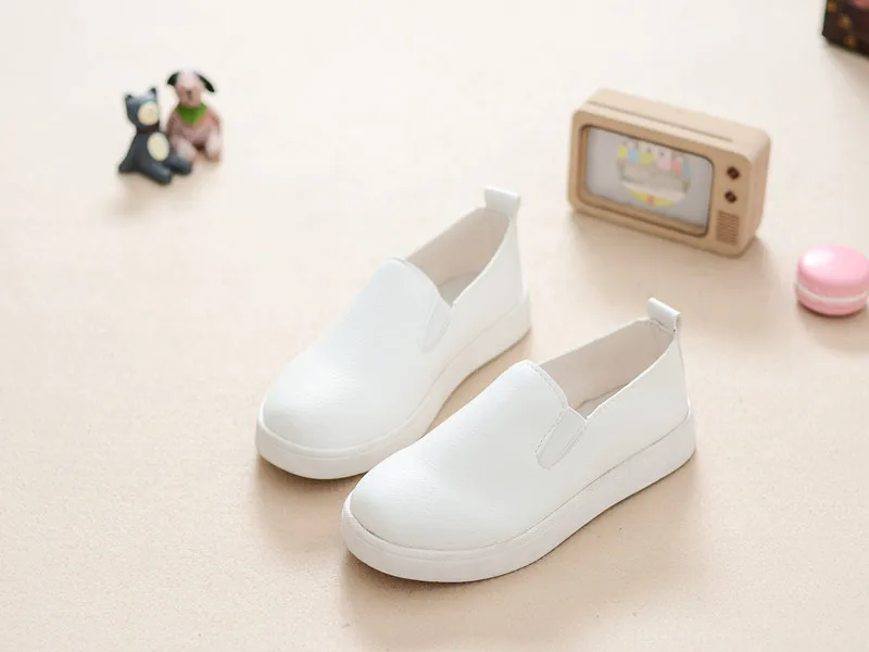 Кроссовки детские из ПУ кожи модная дышащая Спортивная повседневная обувь для