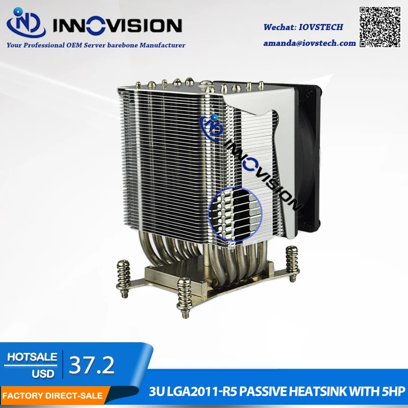 LGA1150 LGA1151 LGA1155 1156 75x75 мм Процессор радиатора, 3U Процессор кулер с 5 hotpipe, 2U/3U/4U/5U разъединить Процессор кулер