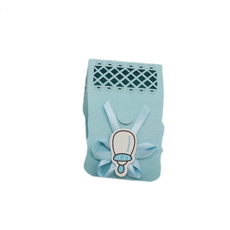 3,5x6,5x10,5 см) розовый/синий baby bottle бумажная коробка конфет первый день рождения Дети вечерние пользу подарок посылка коробка вечерние diy decoraion - Цвет: blue bottle
