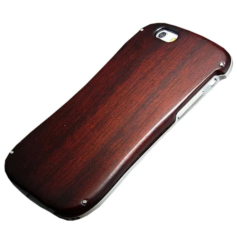Luxury Wooden Case for IPhone 6S 6 5 5S SE Aluminum Metal Frame Wood Bamboo Cover Phone IPhoneSE Coque |