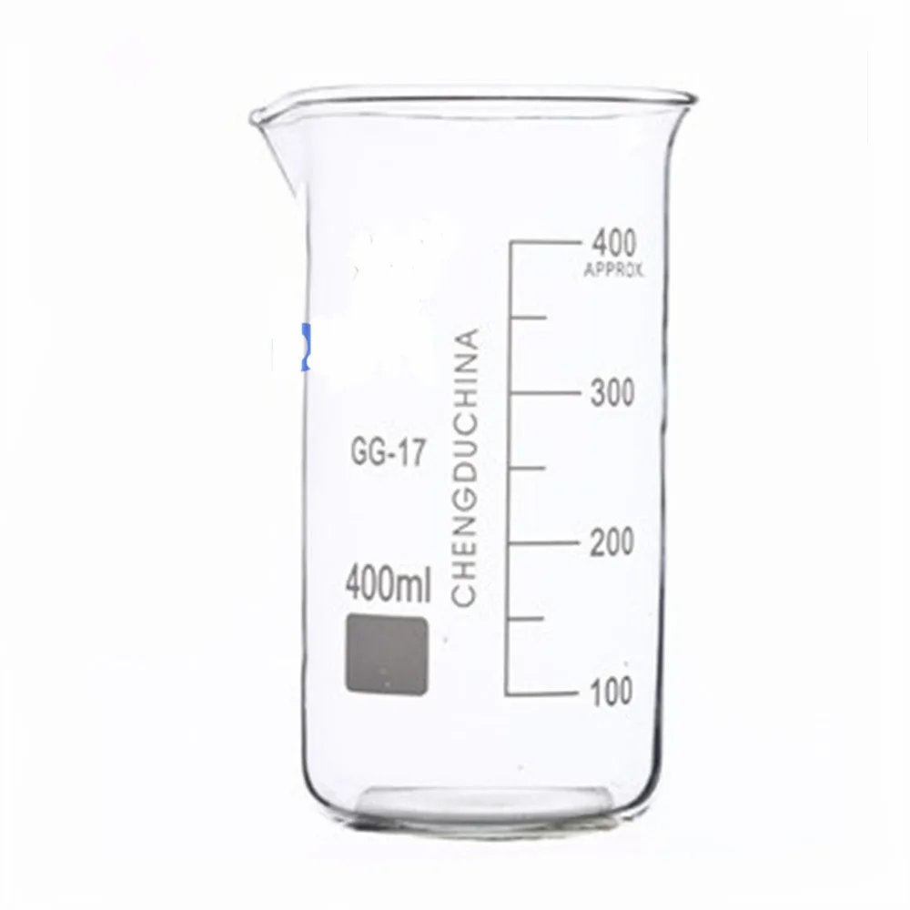 400 мл стеклянный стакан высокой формы новая химическая лабораторная стеклянная