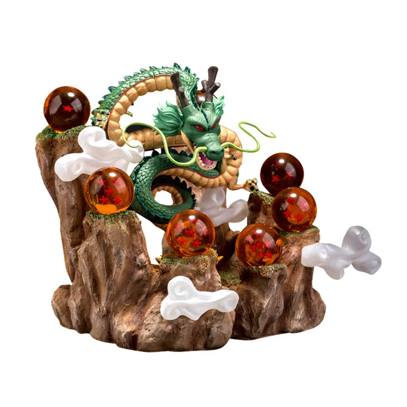 Dragon Ball Z фигурки Shenron аниме Коллекционная ПВХ модель игрушки DBZ с горными полки для