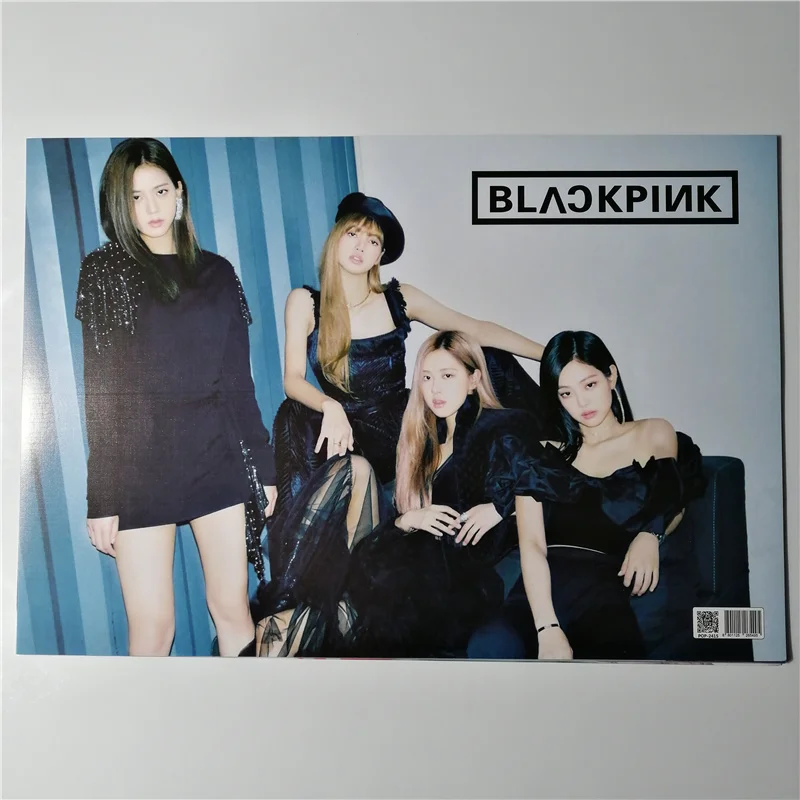 8*(42x29 см) новые черно-розовые плакаты наклейки на стену подарок kpop корейские девушки JISOO Роза Дженни Лиза