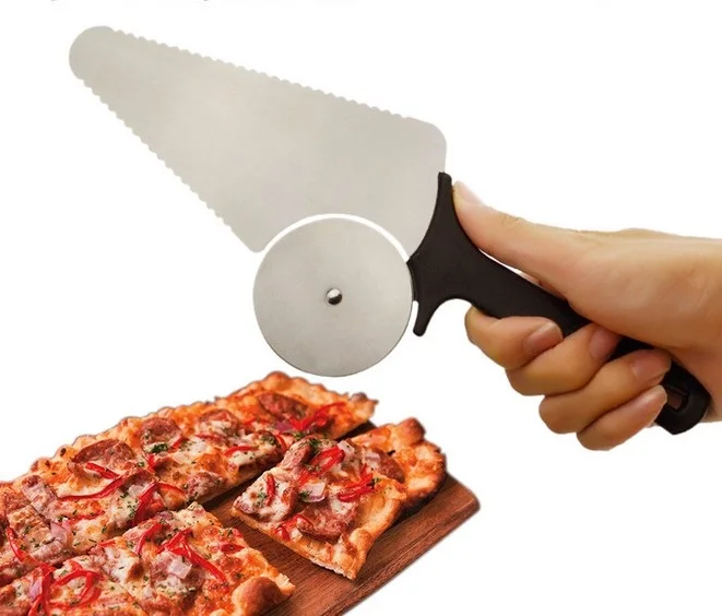 

1PC Creative Fluted Wheel Pizza Knife Stainless Steel Pizza Cutter Pastry Slicer Kitchen Tools LB 053