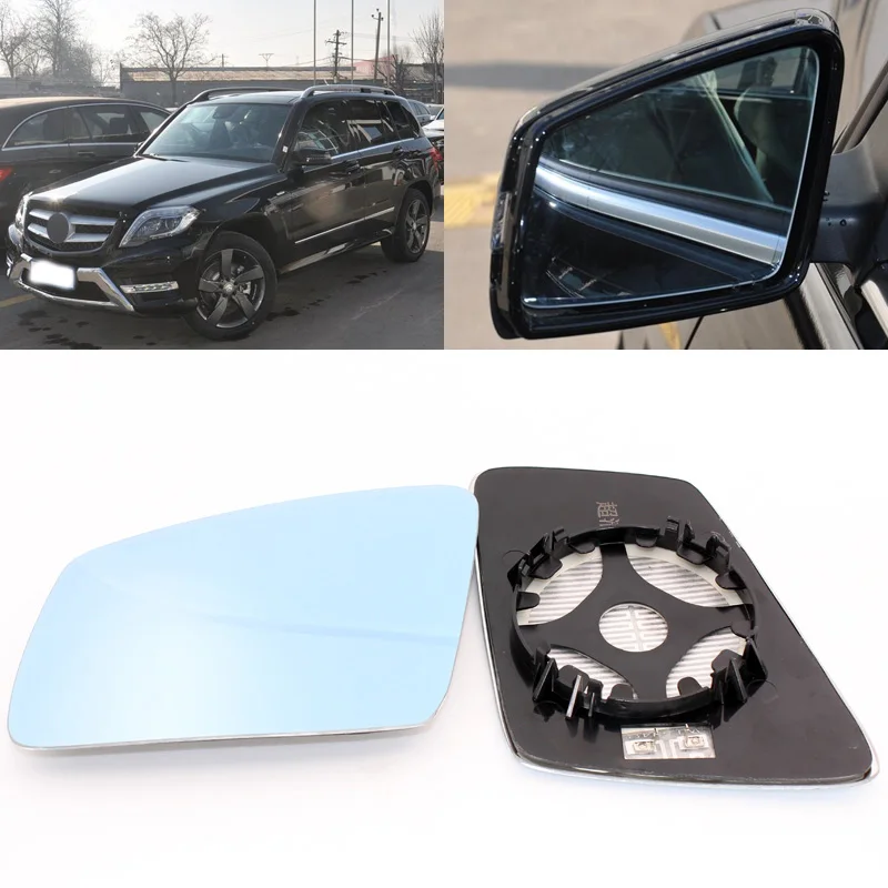 Зеркало бокового вида для Mercedes Benz GLK 200 260 300 2008 2015 синее стекло с подогревом