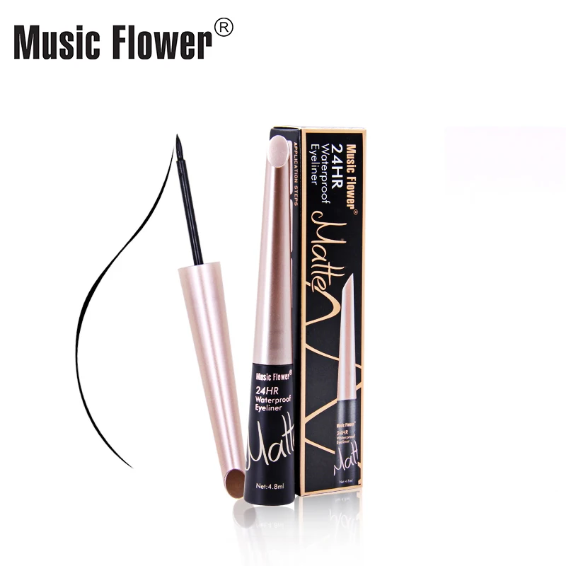 Бренд Music Flower Водостойкая Подводка Liqiud карандаш для глаз 24 H долговечная матовая