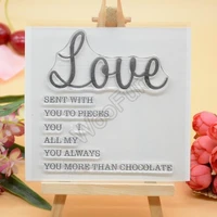 love sentiment clear stamp rubber clear stamp for card making decoration and scrampbooking