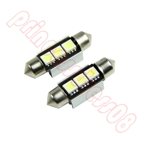1x36 мм 3 светодиода 5050 SMD 6418 белая купольная автомобильная лампа без ошибок