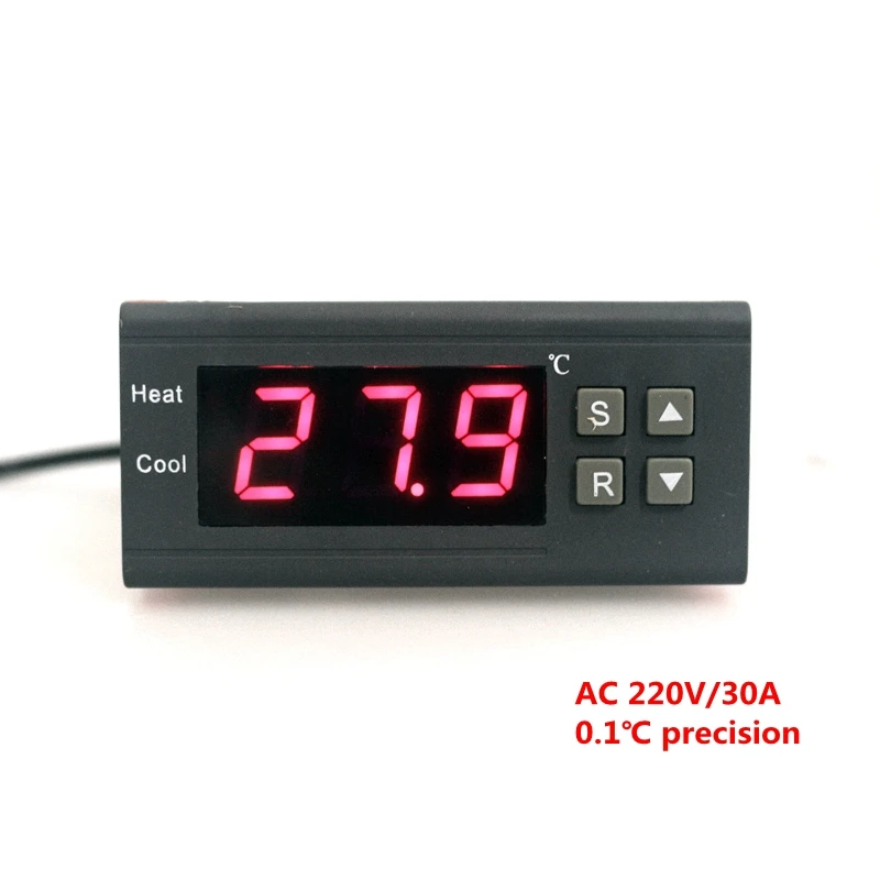 Цифровой термостат 220 В/30 А переменного тока регулятор температуры-40 ~ 120C с NTC Densor