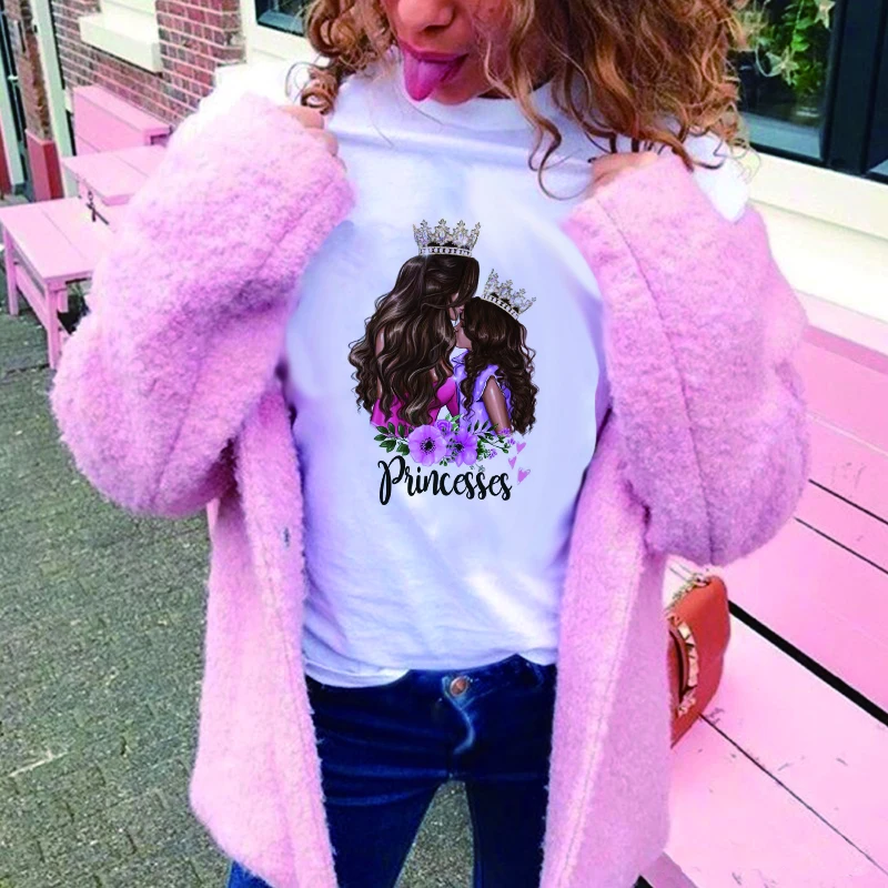Футболка женская с надписью Super Mama модная рубашка принцессы и девушки в Корейском