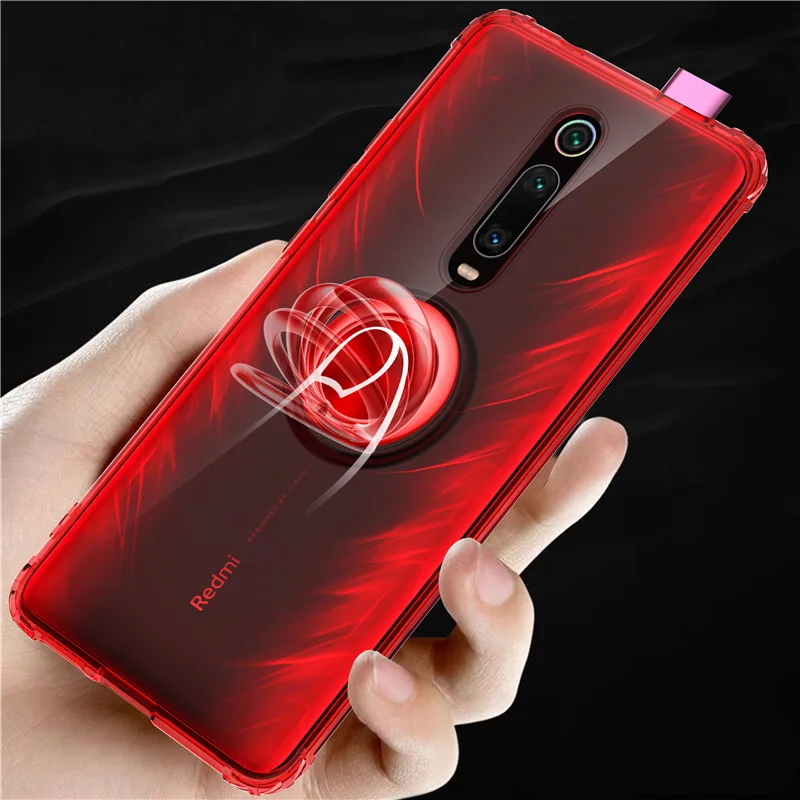 Для xiaomi Red mi K20 Pro Чехол с кольцом-подставкой мягкий прозрачный защитный чехол на заднюю панель для xiaomi mi 9t pro shell