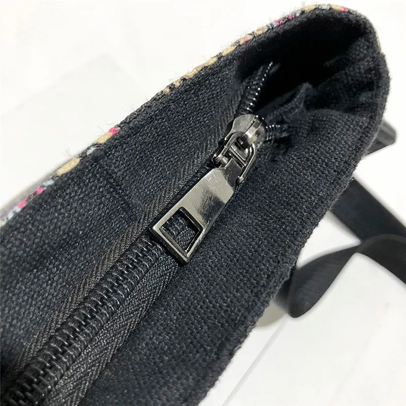 Сумка мессенджер на одно плечо модная женская тканевая сумка с вышивкой в