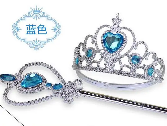 headband Wand Платье Эльзы; Детский карнавальный костюм принцессы Золушки с косичкой и волшебной палочкой; маскарадный костюм Снежной Королевы; фантазийные платья для маленьких девочек+ накидка; Vestido - Color: headband Wand