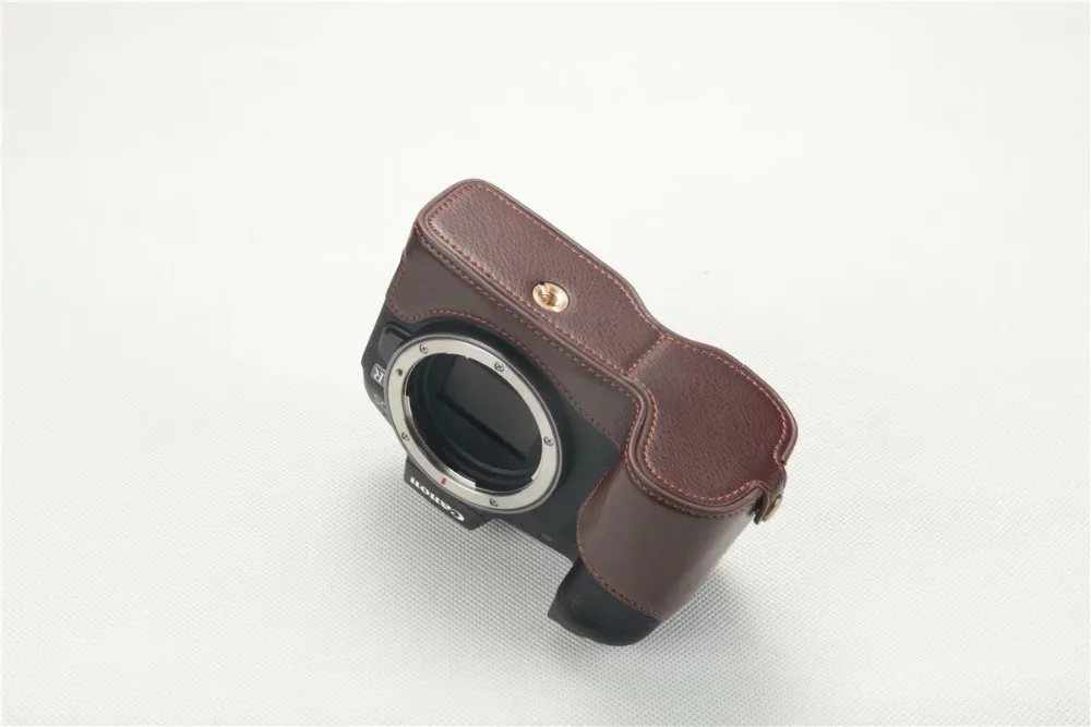 Camera Bag Case For Canon EOSR R PU Leather Half Body Set Cover With Battery Opening | Электроника
