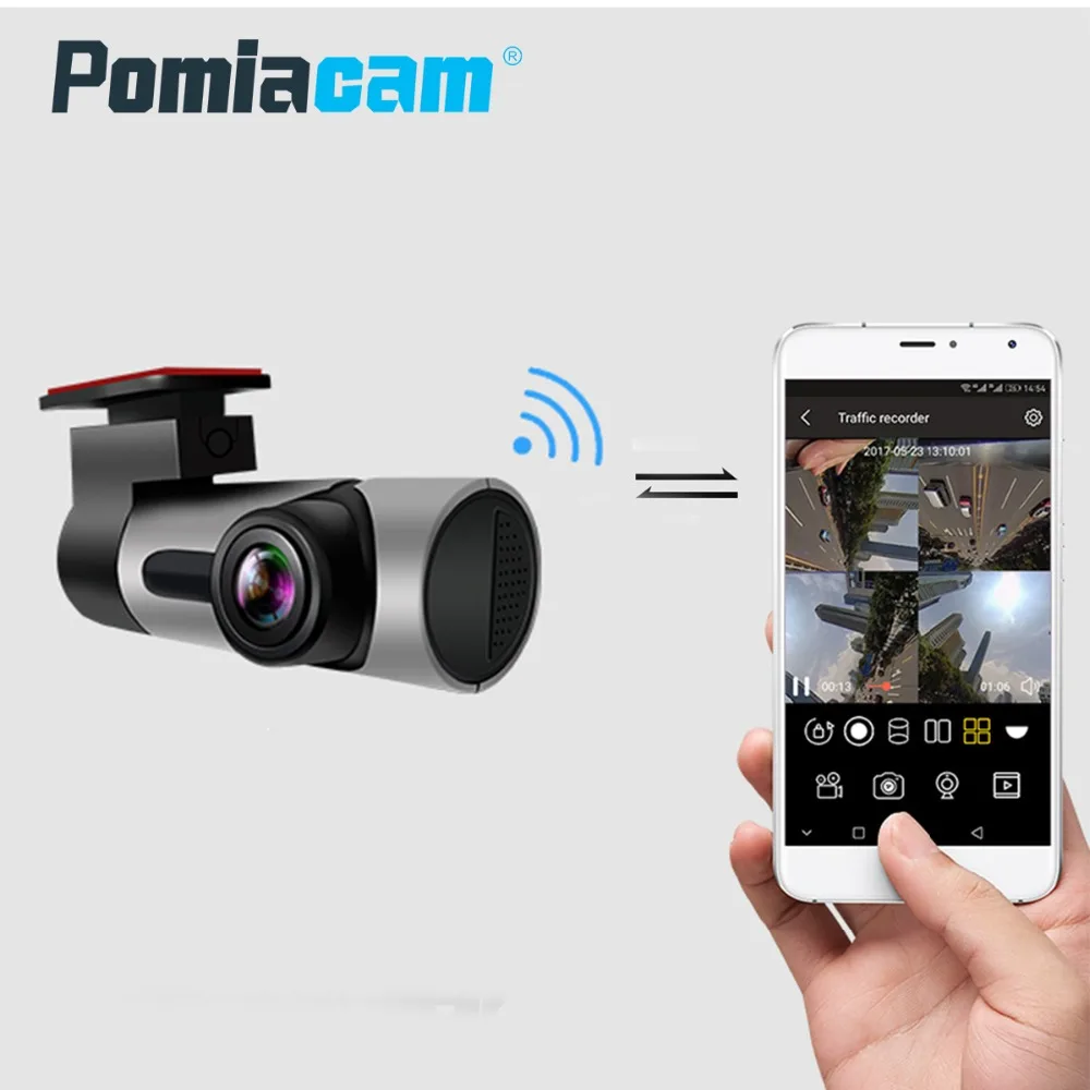 저렴한 G6 스마트 와이파이 DVR 360 도 무선 자동차 대시 캠, 1080P 풀 HD 야간 버전 운전 레코더 무료 DHL 배송