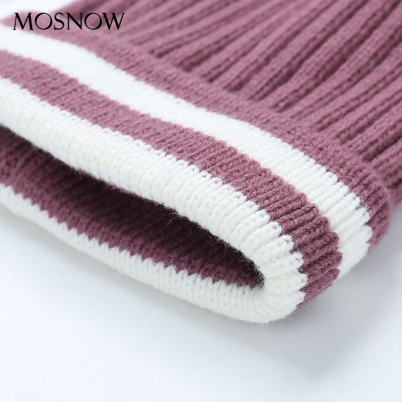 Beanies Лоскутные элегантные шерстяные вязанные шапки высокого качества помпон из меха енота Новая модная шапка Femme# MZ731