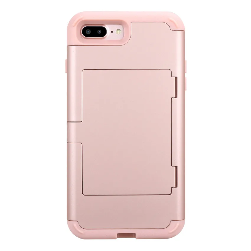Для iPhone 8 4 7 ''чехол Роскошный держатель для карт ПК и ТПУ чехол Plus 5 5'' с