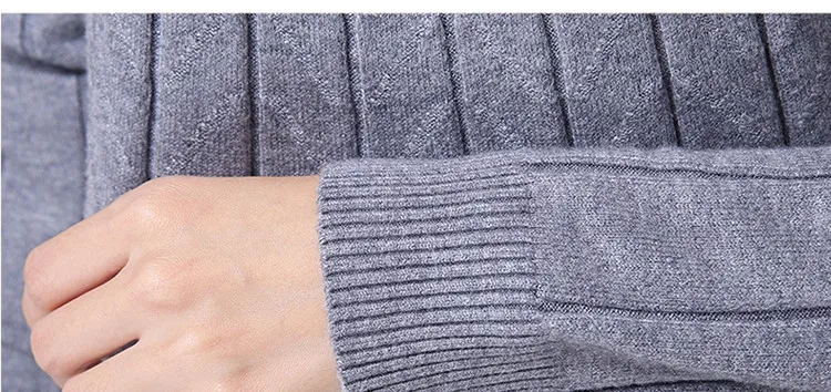 Высококачественный модный женский свитер с высоким воротом 2018 осенний Новый