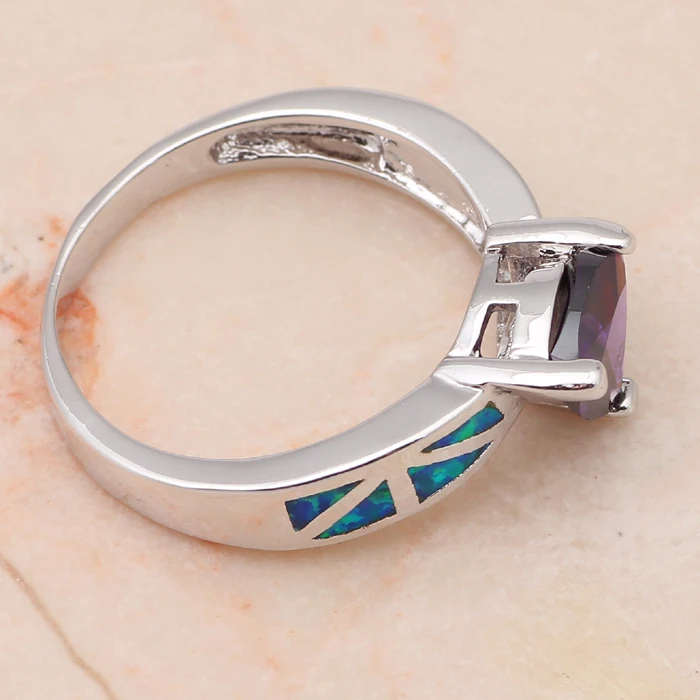 Супер поставщик модные украшения для женщин голубой огненный опал серебряный