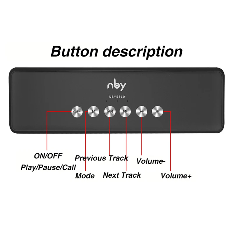 NBY 5510 портативный Bluetooth динамик беспроводные наружные громкоговорители спикер s
